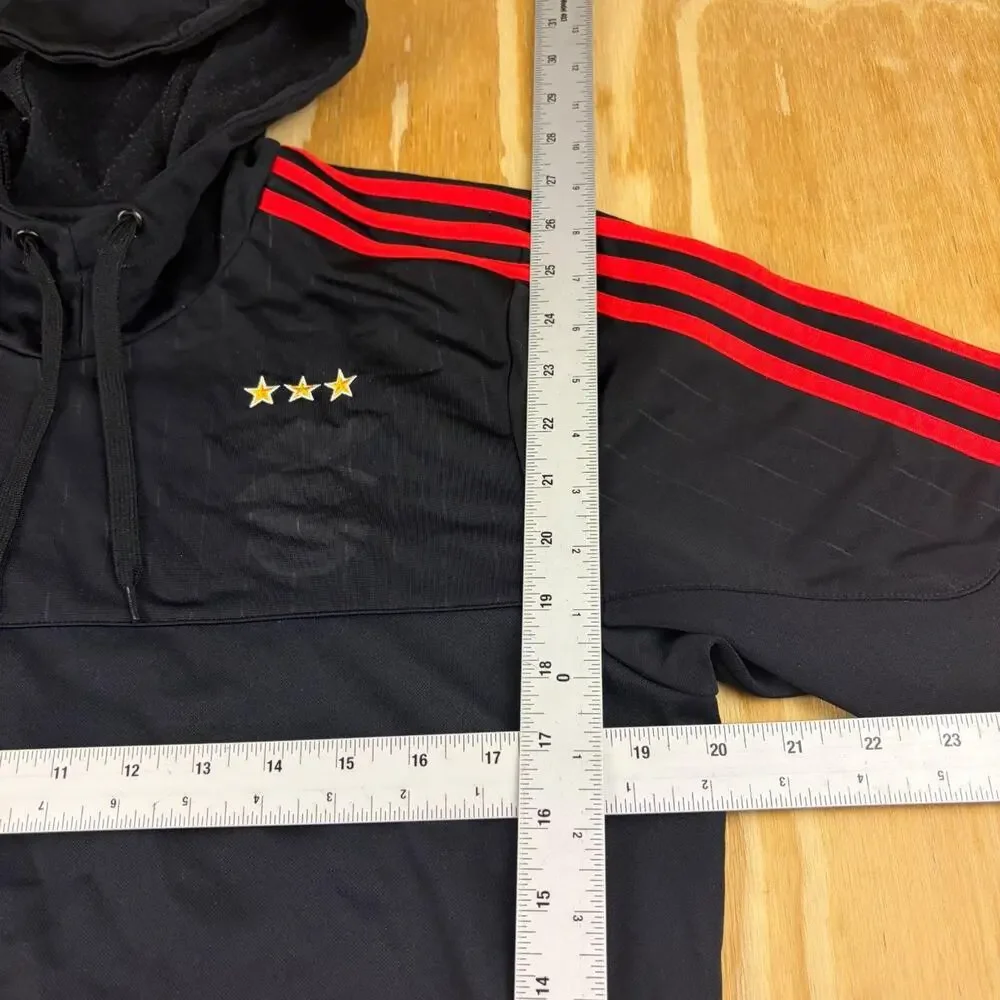 Vintage Adidas Benfica Football Hoodie – Black/Red – Men’s M